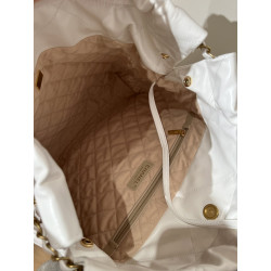 지존샵 샤넬 22백 스몰 미듐 샤이니 카프스킨 화이트 골드 浩浩 35CM/39CM
