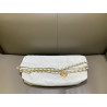 지존샵 샤넬 22백 스몰 미듐 샤이니 카프스킨 화이트 골드 浩浩 35CM/39CM