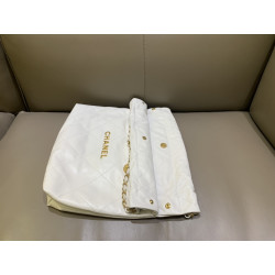지존샵 샤넬 22백 스몰 미듐 샤이니 카프스킨 화이트 골드 浩浩 35CM/39CM