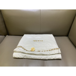 지존샵 샤넬 22백 스몰 미듐 샤이니 카프스킨 화이트 골드 浩浩 35CM/39CM