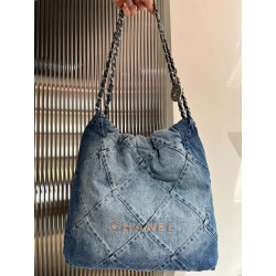 지존샵 샤넬22백 데님 블루 은장 浩浩 35CM/39CM