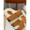 징댄 에르메스 시프레 시어링(Hermès Chypre Shearling) 샌들 经典