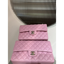 샤넬 지존샵 浩浩 20CM/23CM/25CM (클래식 플랩 크로스백 램스킨 핑크색)