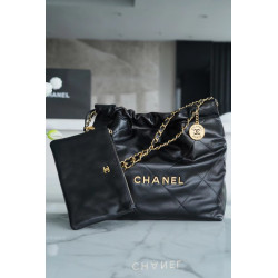 팬더샵 샤넬 22백 블랙 골드체인  Chanel 22 bag