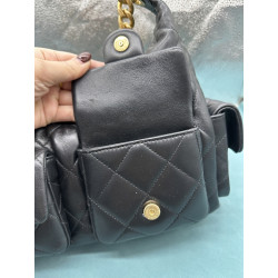 샤넬 지존샵 浩浩  22CM/27CM(맥시 호보 백 램스 골드 메탈 블랙 AS5302)