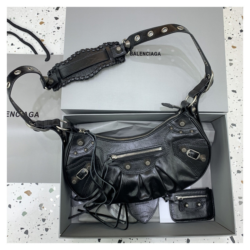 발렌시아가 르카골 숄더백 블랙 25CM/33CM
