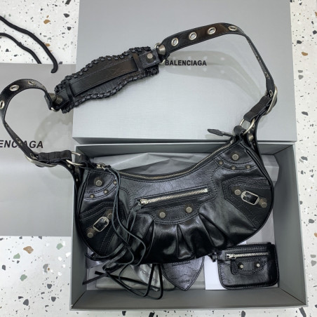 발렌시아가 르카골 숄더백 블랙 25CM/33CM