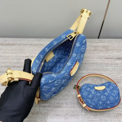 루이비통 여왕샵 女王 15CM X 5CM X 25CM (루이비통 데님 캔버스 크로와상 M46856)