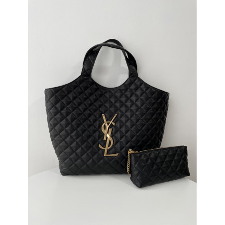 입생로랑(SAINT LAURENT) 이카르 아이케어 맥시 쇼퍼백 블랙프레임 38CM X 8CM X 43CM