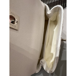 지존샵 샤넬 캐비어 코코핸들 화이트 스몰 浩浩 24CM