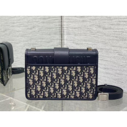 디올 몽테인 백블루 자카드 앤 스무스 카프스킨 艾尚 24CM X 17CM X 8CM