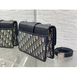 디올 몽테인 백블루 자카드 앤 스무스 카프스킨 艾尚 24CM X 17CM X 8CM