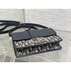 디올 몽테인 백블루 자카드 앤 스무스 카프스킨 艾尚 24CM X 17CM X 8CM