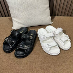 샤넬 벨크로 뮬 샌들 슬리퍼