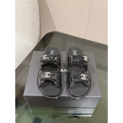 샤넬 벨크로 뮬 샌들 슬리퍼