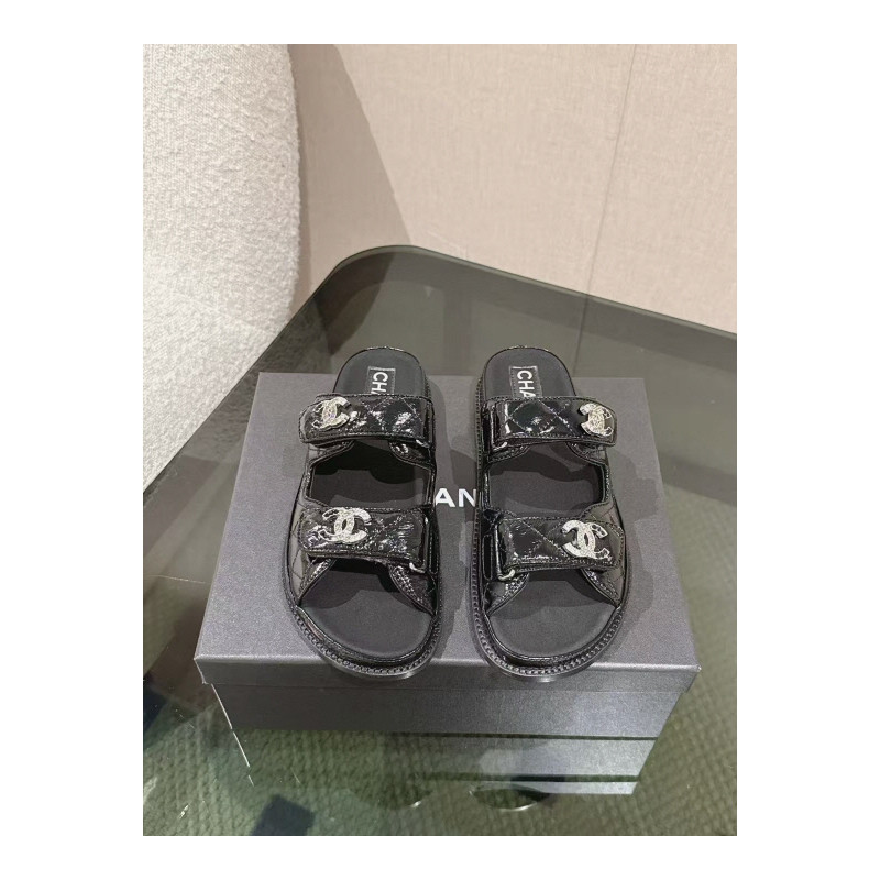 샤넬 벨크로 뮬 샌들 슬리퍼