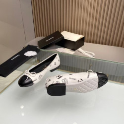 샤넬 발레리나 프린티드 램스킨 플랫