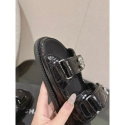 샤넬 벨크로 뮬 샌들 슬리퍼