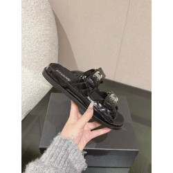 샤넬 벨크로 뮬 샌들 슬리퍼