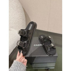 샤넬 벨크로 뮬 샌들 슬리퍼