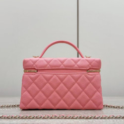 샤넬 카멜리아 새틴 & 레더 체인 핸드백 여왕샵 女王 17CM X 19.5CM X 5CM