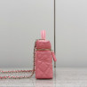샤넬 카멜리아 새틴 & 레더 체인 핸드백 여왕샵 女王 17CM X 19.5CM X 5CM