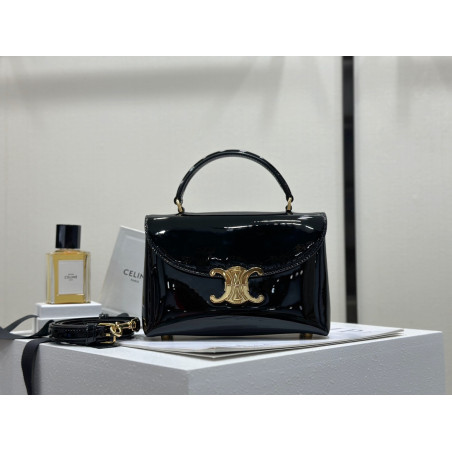 셀린느 틴 니노백 서플 카프스킨 블랙 탑핸들백 백경 白鲸 20CM X 13CM X 8CM