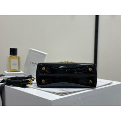 셀린느 틴 니노백 서플 카프스킨 블랙 탑핸들백 백경 白鲸 20CM X 13CM X 8CM