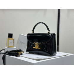 셀린느 틴 니노백 서플 카프스킨 블랙 탑핸들백 백경 白鲸 20CM X 13CM X 8CM