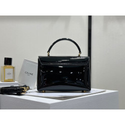 셀린느 틴 니노백 서플 카프스킨 블랙 탑핸들백 백경 白鲸 20CM X 13CM X 8CM