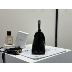 셀린느 틴 니노백 서플 카프스킨 블랙 탑핸들백 백경 白鲸 20CM X 13CM X 8CM