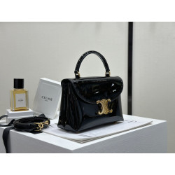 셀린느 틴 니노백 서플 카프스킨 블랙 탑핸들백 백경 白鲸 20CM X 13CM X 8CM