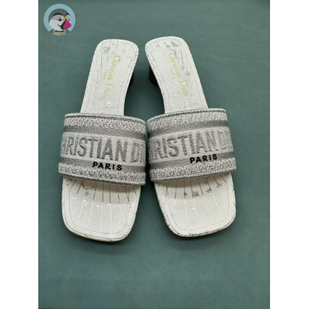 디올 디웨이(DWAY)슬라이드 뮬 슬리퍼