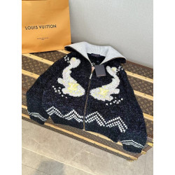 루이비통(Louis Vuitton) 지퍼 니트드 블루종 가디건 VIP