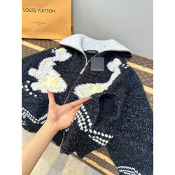 루이비통(Louis Vuitton) 지퍼 니트드 블루종 가디건 VIP