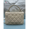 지존샵 샤넬 트렌디 CC 베이지 램스킨 골드 메탈 탑 핸들 백 25CM