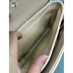 지존샵 샤넬 트렌디 CC 베이지 램스킨 골드 메탈 탑 핸들 백 25CM