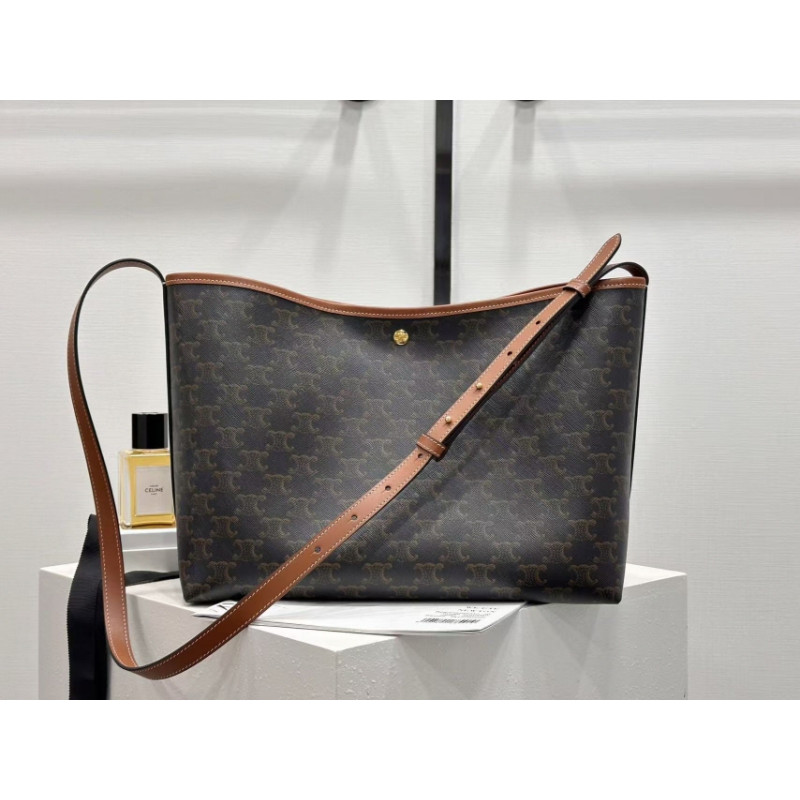 백경 셀린느(Celine) 트리옹프 소프트 쇼퍼 백(Soft Shopper Bag) 캔버스 카프스킨  白鲸