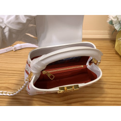 루이비통 타카시 무라카미 체리 카퓌신 미니 화이트 핸드백 21CM