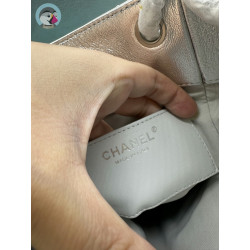 순양 샤넬(Chanel) 25C 메탈릭 램스킨 투포켓 백팩 실버(모델명: AS4621)