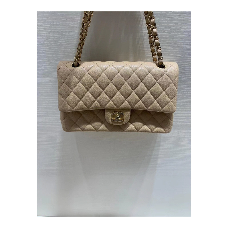 지존샵 샤넬 캐비어 클래식 플랩백 미듐 베이지