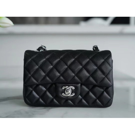 팬더샵 샤넬 클래식 뉴미니 플랩백 금장 Chanel NEWMINI Classic Flap BAG Silver Metal  20CM