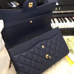 샤넬  클래식 점보 캐비어 플랩백 금장 Chanel Classic Flap Jumbo  Gold-Tone Metal  30CM