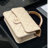 샤넬 클래식 핸들 플립백 램스킨 금장 Chanel Classic Flap handlebag-COCO