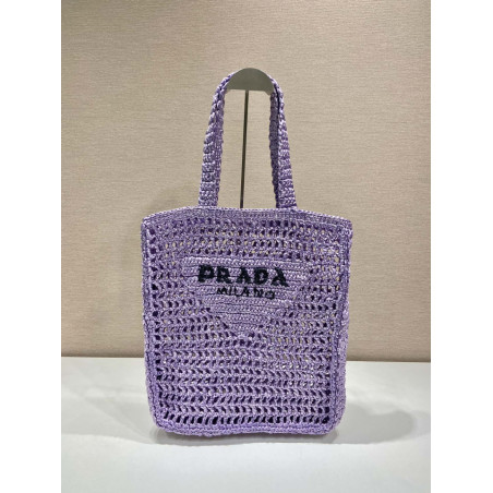 프라다(PRADA) 뜨개가방 라피아 크로셰 토트백 숄더백 네트백 1BG393 1BG444 36CM X 38CM X3CM