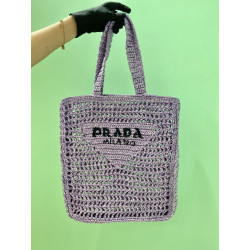 프라다(PRADA) 뜨개가방 라피아 크로셰 토트백 숄더백 네트백 1BG393 1BG444 36CM X 38CM X3CM