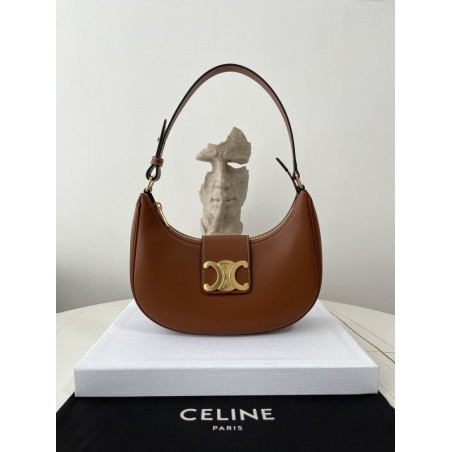 셀린느(CELINE) 아마(AVA)트리옹프백 탠-블랙프레임-23CM X 13.5CM X 6CM