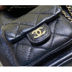 샤넬 듀마 투포켓 백팩 스몰 블랙 AS3787   CHANEL  16.5CM