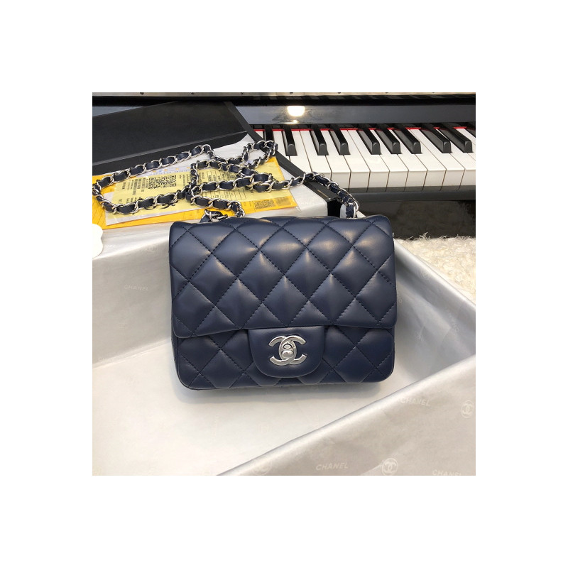 샤넬  클래식 미니 램스킨 플랩백 은장 Chanel MINI Classic Flap BAG Lambskin and Silver Metal  17CM