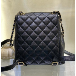 샤넬 듀마 투포켓 백팩 스몰 블랙 AS3787   CHANEL  16.5CM